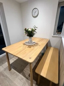 Bergen Oak Dining Table & Oak Bench Cox&Cox - Picture 1 of 2