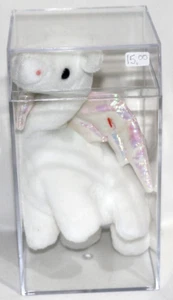 1995 VINTAGE MWMT'S 6" TY BEANIE BABY BABIES MAGIC THE MYSTICAL WHITE DRAGON - Bild 1 von 2