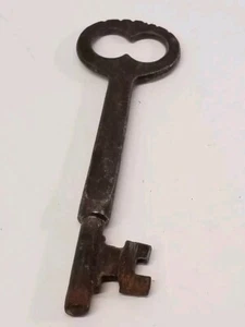 Originale vecchia chiave scheletro metallo vintage 2,5" canna massiccia acciaio completamente misurata - Foto 1 di 8