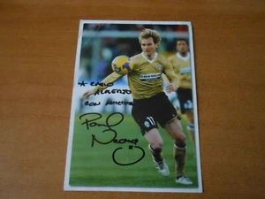 cartolina JUVENTUS F.C.-NEDVED-cm.15x21-CON AUTOGRAFO E DEDICA - Foto 1 di 1