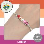 Lesbian Flag Inspired Pride-in-a-Pod Lilac Braided Bracelet, LGBTQ+ Gift.
