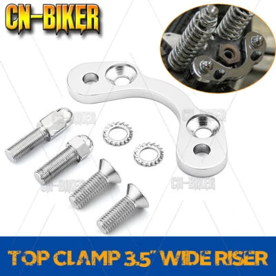 Convertidor adaptador árbol manillar Springer Riser abrazadera de 4,75" a 3,5" para Harley Foto 1 de 4