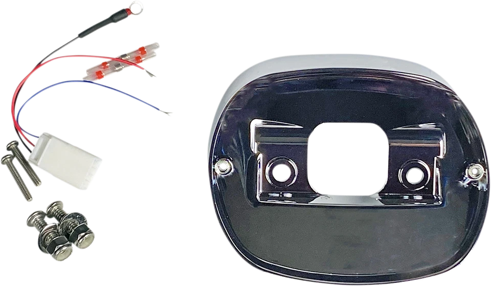 Placa base de luz trasera cromada Custom Dynamics para Harley-Davidson TL-BASE99-C Foto 1 de 1