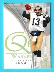 Upper Deck Ultimate Collection 2003 Kurt Warner Rams #13 333/750 - Imagen 1 de 2