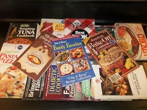 Vintage Cookbooks 12 Soft Cover 2 Hard Back Recipes Kitchen Cooking Better Homes - Picture 1 of 10