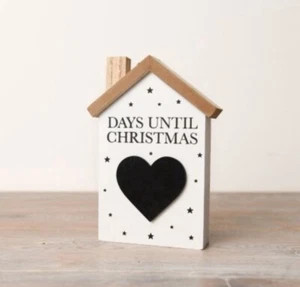 Days Until Christmas Wooden House Plaque - Picture 1 of 1