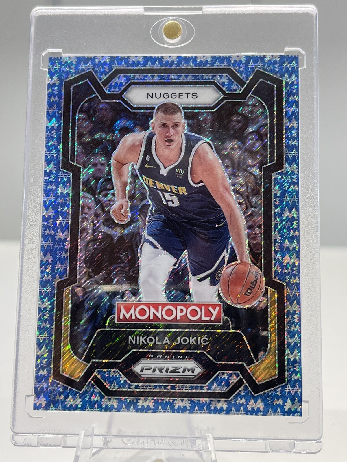 2023-24 Prizm Monopoly Nikola Jokic #1 Blue Millionaire Shimmer #'d to 10 1/1!!!