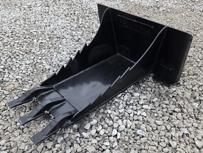 Heavy Duty Stump Bucket with Teeth Attachment Fits Toro Dingo Mini Skid Steer - Image 1 of 4