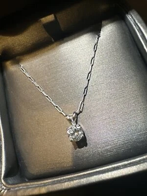 Collar de diamantes de corte circular de 1,5 quilates cultivado en laboratorio *NUNCA USADO* Foto 1 de 4