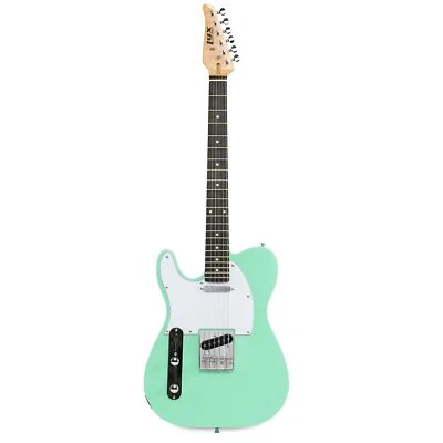 LyxPro 39" Left Handed Telecaster Style Electric Guitar, Paulownia Body, Green - Image 1 of 4