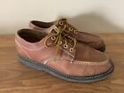 Men's Brown Leather Lace-Up Shoes Oxfords Loafers Size 8.5 8 1/2 Imperfections
