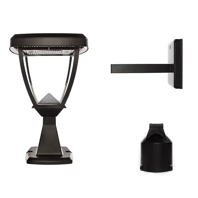GAMA SONIC Inversee Black Outdoor Solar Post Light and Wall Light (118033-5) $99