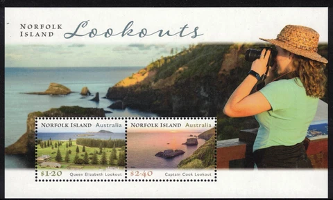 NORFOLK Is, 2023 LOOKOUTS MINISHEET MNH Cover