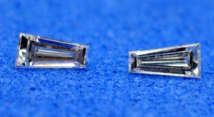 Lustroso F/VVS1 Claridad Diamante Blanco Natural 2 PIEZAS Lotes Baguette Suelta 0.087 Ct - Imagen 1 de 10