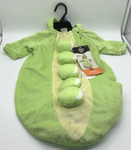 Costume Halloween Pea Pod con cappuccio neonato taglia 0-6 mesi HYDE & EEK - Foto 1 di 6