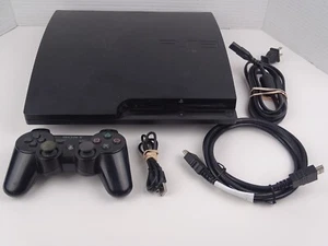 Sony PlayStation Slim PS3 Console Bundle With Controller & Cables Tested 320 GB - Picture 1 of 19