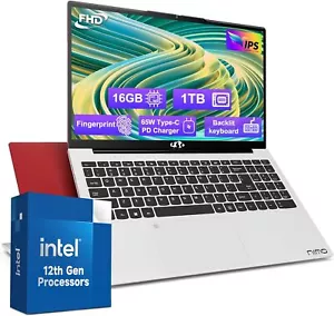 NIMO 15.6'' FHD Laptop 16GB RAM 1TB SSD Intel Pentium Quad-Core N100 WiFi 6 NEW - Picture 1 of 10