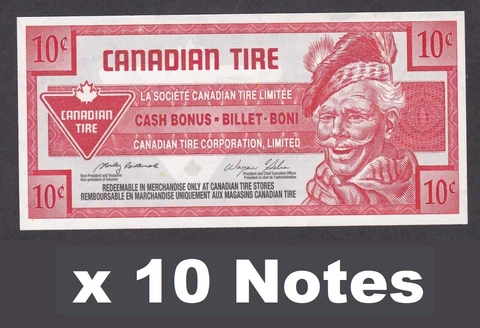 [UNC 10 Notes] Canada Canadian Tire Money 10 Cents Cover