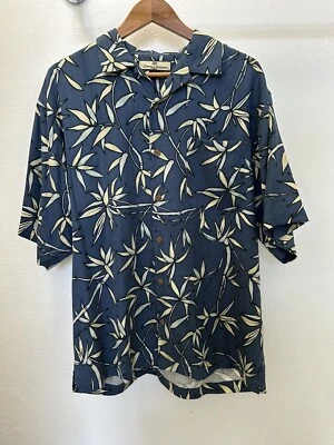 Tommy Bahamas Bamboo Themed Hawaiian Shirt 100% Silk Size M - Image 1 of 3