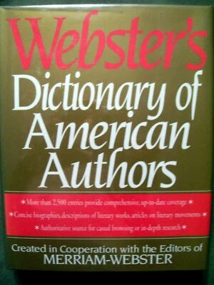 Webster's Dictionary of American Authors by Merriam-Webster Editors (1995 HC) - Image 1 of 4