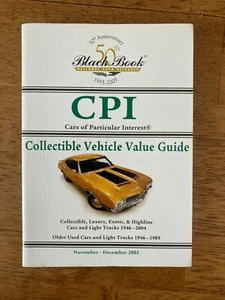 Black Book CPI Cars Of Particular Interest Guide Nov-Dec 2005 Paperback - Imagen 1 de 2