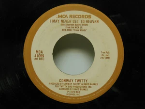 Conway Twitty: Grand Ole Blues / I May Never Get To Heaven, 45 RPM VG (C3) - Picture 1 of 2