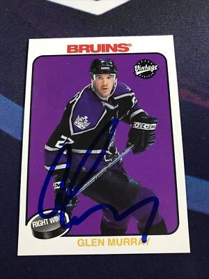 2001-02 Upper Deck Vintage Hockey Auto #117 Glen Murray Autograph Bruins - Image 1 of 2