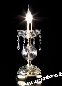 Lampada da comodino lumetto classico in cristallo trasparente oro - Imagen 1 de 1