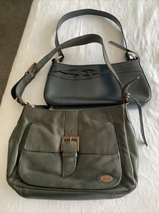 Clarks Handbags - Grey One Leather, Navy One Unsure - Picture 1 of 15