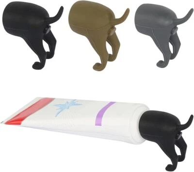 3 Pack Pooping Dog Butt Bum Toothpaste Toppers Funny Toothpaste Dispenser Cap UK - Image 1 of 4