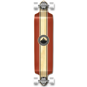 Yocaher Drop Down Longboard komplett - Crest Burgundy  - Bild 1 von 1