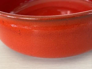 Vintage Mid Century CERAMIK Red Lava Glaze Pottery Serving Bowl West Germany - Picture 1 of 8