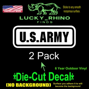 US Army USA Military America Vinyl Car Window Decal Bumper Sticker 2 pack - Foto 1 di 4