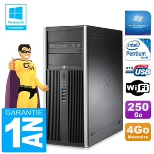 PC Tour HP Compaq 8200 Intel G630 Ram 4Go Disque 250 Go Graveur DVD Wifi W7 - Photo 1/1