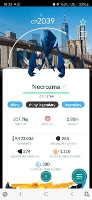 Pokémon Shiny Necrozma ( GO Fest Madrid Special BG ) GO - Image 1 of 2