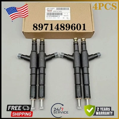 4Pcs Fuel Injector For Isuzu 4HE1 4.8L 4HG1T 4.6L NPR NQR 8971489601 9430613736 - Image 1 of 4