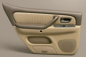 2001-2007 TOYOTA SEQUOIA REAR LEFT DRIVER SIDE DOOR PANEL TRIM TAN OEM - Picture 1 of 7