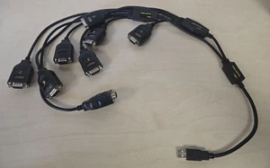 USB To 8x Serial Cable Splitter Converter USB To DB9 Male - Picture 1 of 4