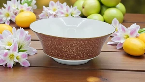 VINTAGE China Sango Japan Charlemagne 3659 - Vegetable Bowl 9” Red w/Gold Design - Picture 1 of 8