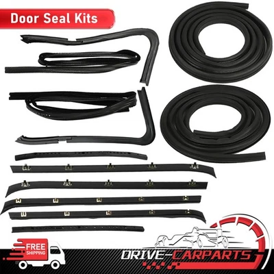 12 Pc Set Door Weatherstrip Rubber Seal Kit for Chevy GMC Pickup Truck 73-80 - Image 1 of 4