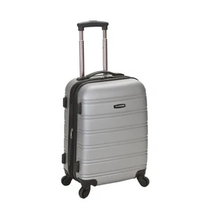 Rockland Melbourne 20-inch Expandable ABS Carry on Luggage Light Silver - Picture 1 of 1