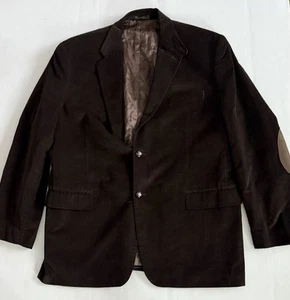 Lauren Ralph Lauren Blazer Jacket Mens 46L Corduroy Elbow Patch Notch Lapel - Picture 1 of 12
