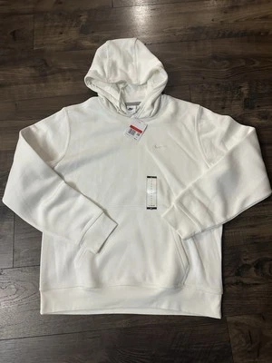 Nike Sportswear Club Sudadera con Capucha Logo Polar Pullover Para Hombre L Blanco 611457-133 Nuevo con Etiquetas Foto 1 de 4