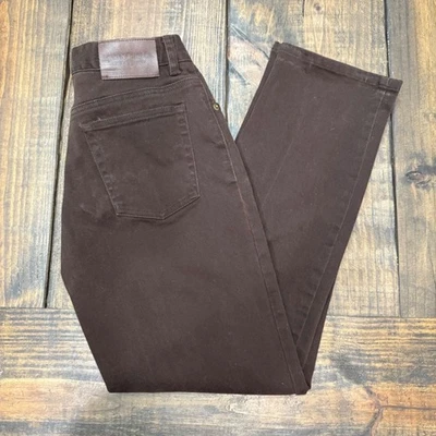 Lauren Jeans Co Ralph Lauren коричневый прямые штанины джинсовые брюки женский размер 6P - Изображение 1 из 4