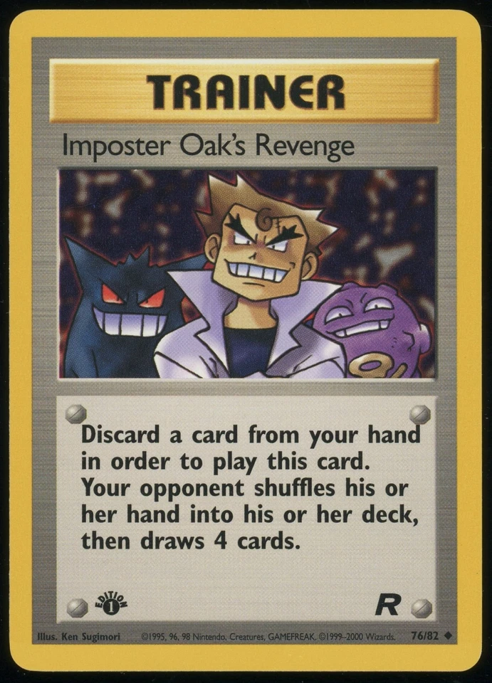 IMPOSTER OAK'S REVENGE Pokémon Team Rocket 1st Edition 76/82 - NM - Image 1 of 2