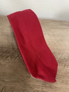 Corbata de cuello vintage YSL Yves Saint Laurent roja lisa clásica - Imagen 1 de 6