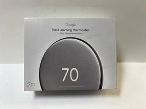 Google Nest Learning Thermostat Smart Thermostat Polished Silver G5AJK *Open Box - Picture 1 of 8