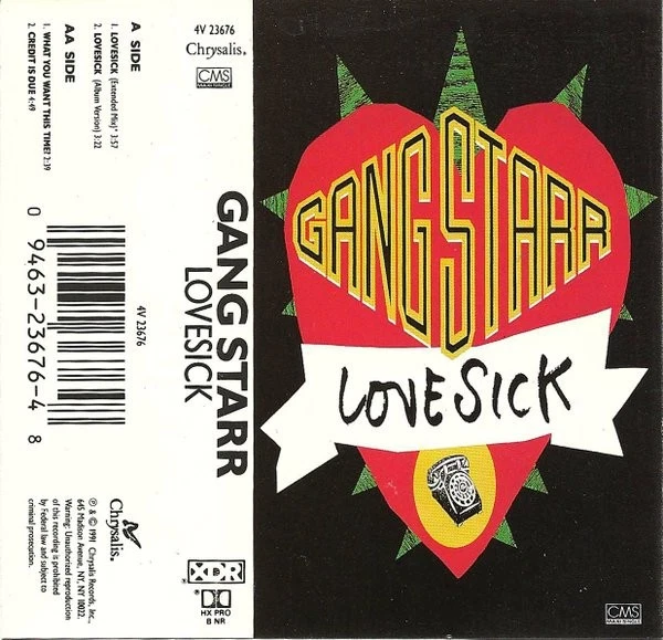 Gang Starr - Lovesick (Cass, Maxi) (Very Good Plus (VG+)) - [Location_ rswu] - Image 1 of 1
