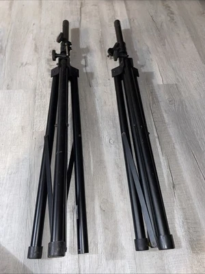 Lot Of 2 Proline LST2BK Speaker Stand Light Weight Sturdy Adjustable 45”- 73” - Image 1 of 4