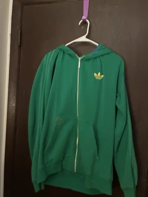 VTG Adidas Green Full Zip Big Logo Track Jacket Size Large Retro Vintage - Image 1 of 4